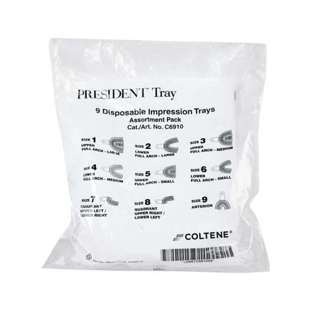 Coltene Président porte-empreintes à usage unique assortiment 9 pcs