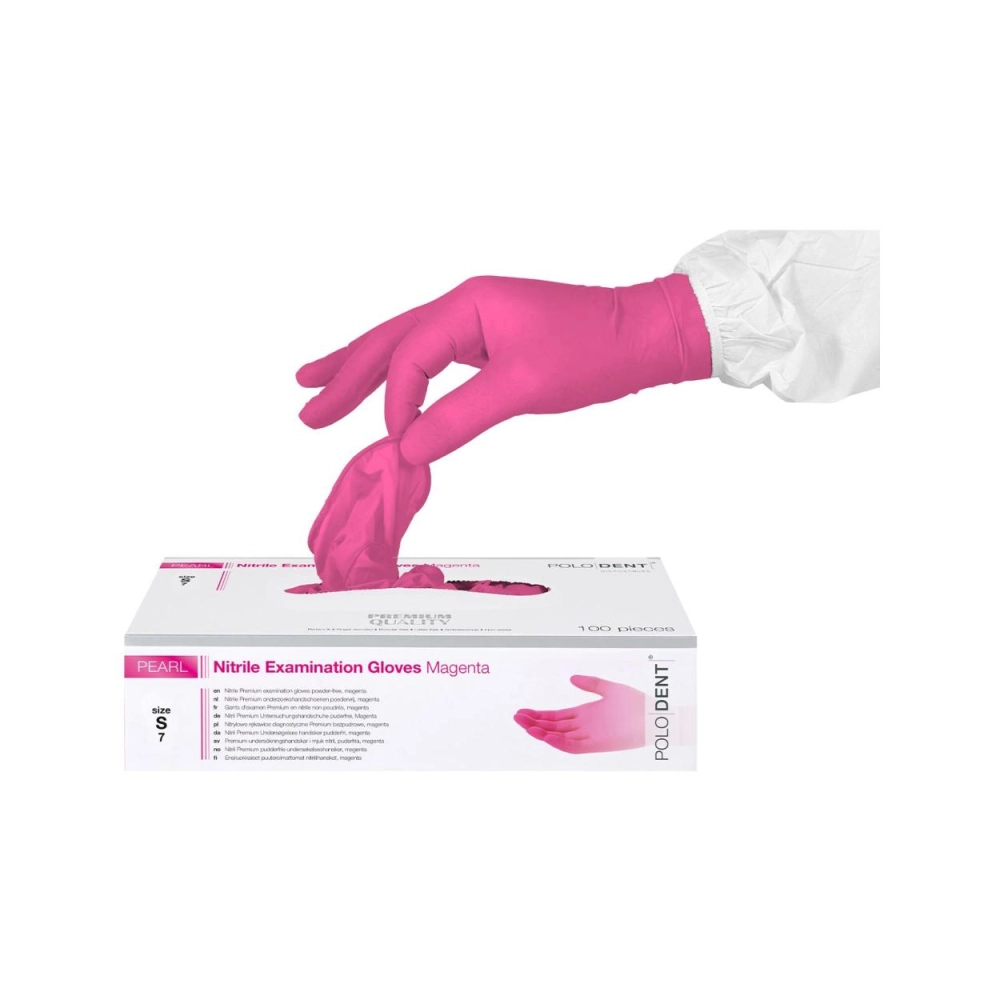 PoloDent Pearl nitrile non poudrés magenta small 100 pcs