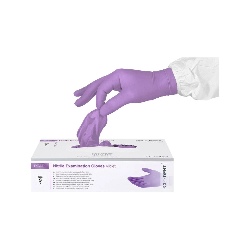 PoloDent Pearl nitrile non poudrés violett small 100 pcs