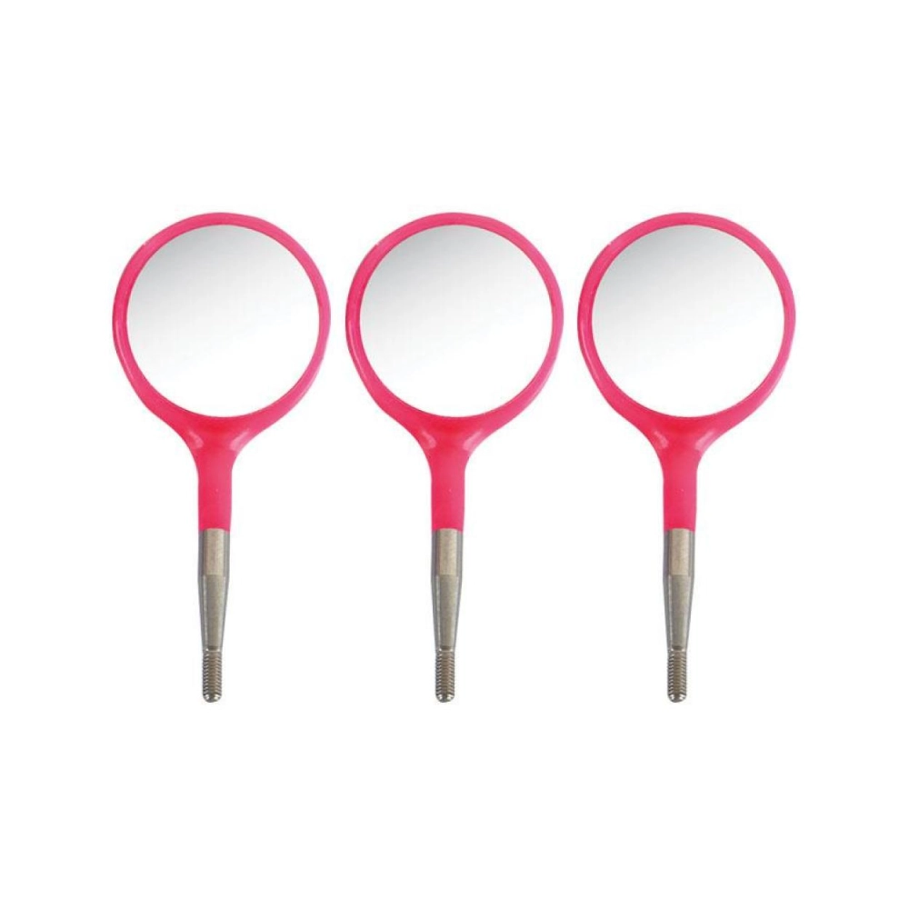 Zirc miroirs plastique no. 4 néon rose 12 pcs