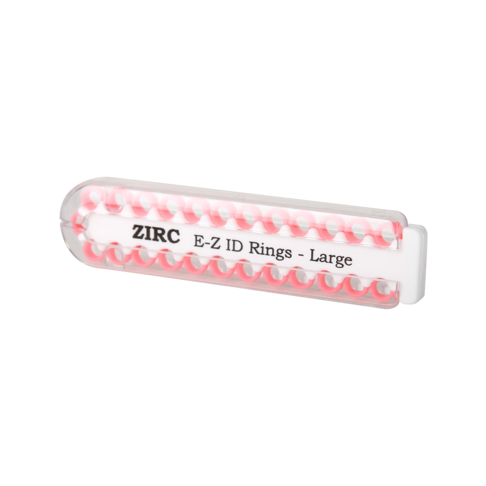 Zirc Bagues de codage E-Z ID Instrument large néon rose 25 pcs