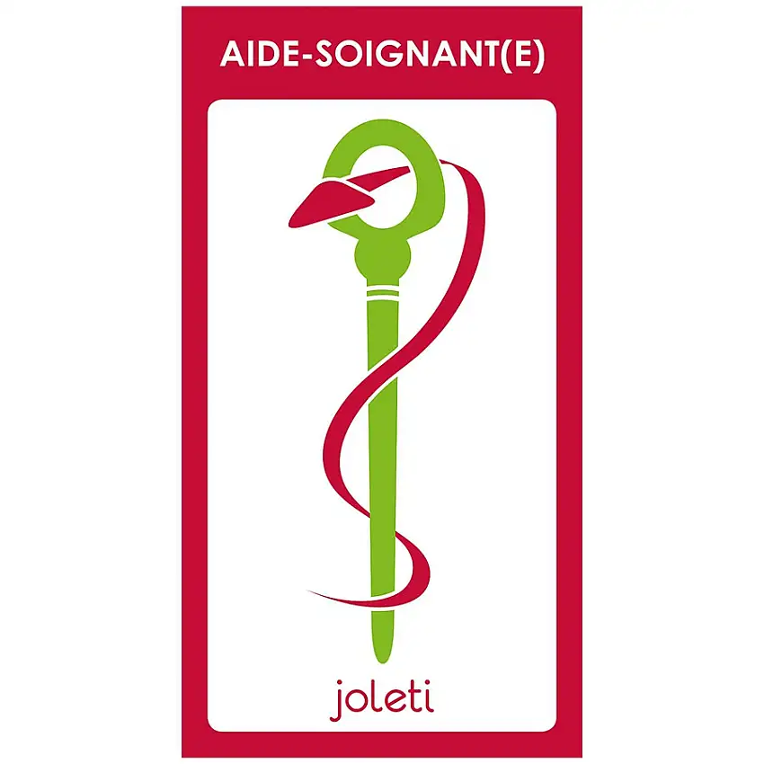 Caducée Aide-soignant(e)- Fixation électrostatique