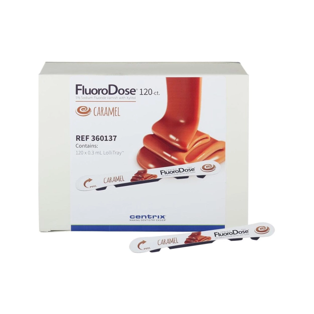 Centrix FluoroDose vernis avec Xylitol caramel Single Dose 120x 0,3 ml