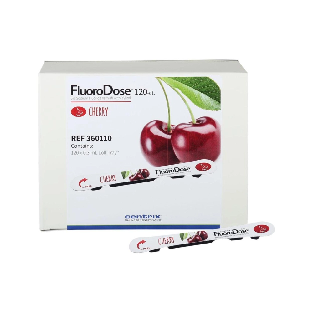 Centrix FluoroDose vernis avec Xylitol cerise Single Dose 120x 0,3 ml