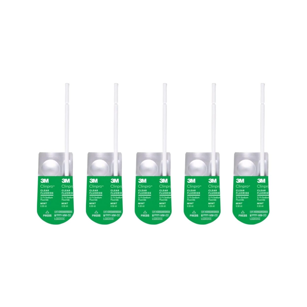 3M Clinpro Clear traitement au fluor menthe L-Pop 100x 0,50 ml