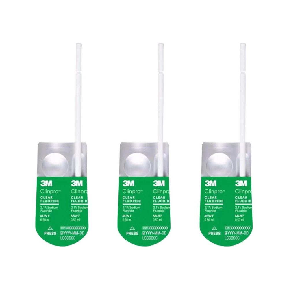 3M Clinpro Clear traitement au fluor menthe L-Pop 50x 0,50 ml