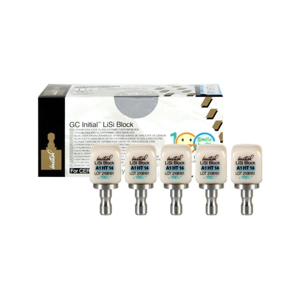 GC Initial LiSi Block CEREC size 14 A1 HT 5 pcs