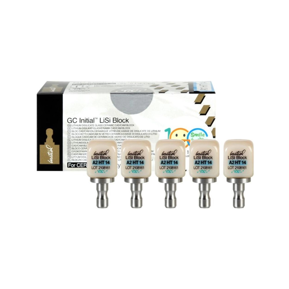 GC Initial LiSi Block CEREC size 14 A2 HT 5 pcs