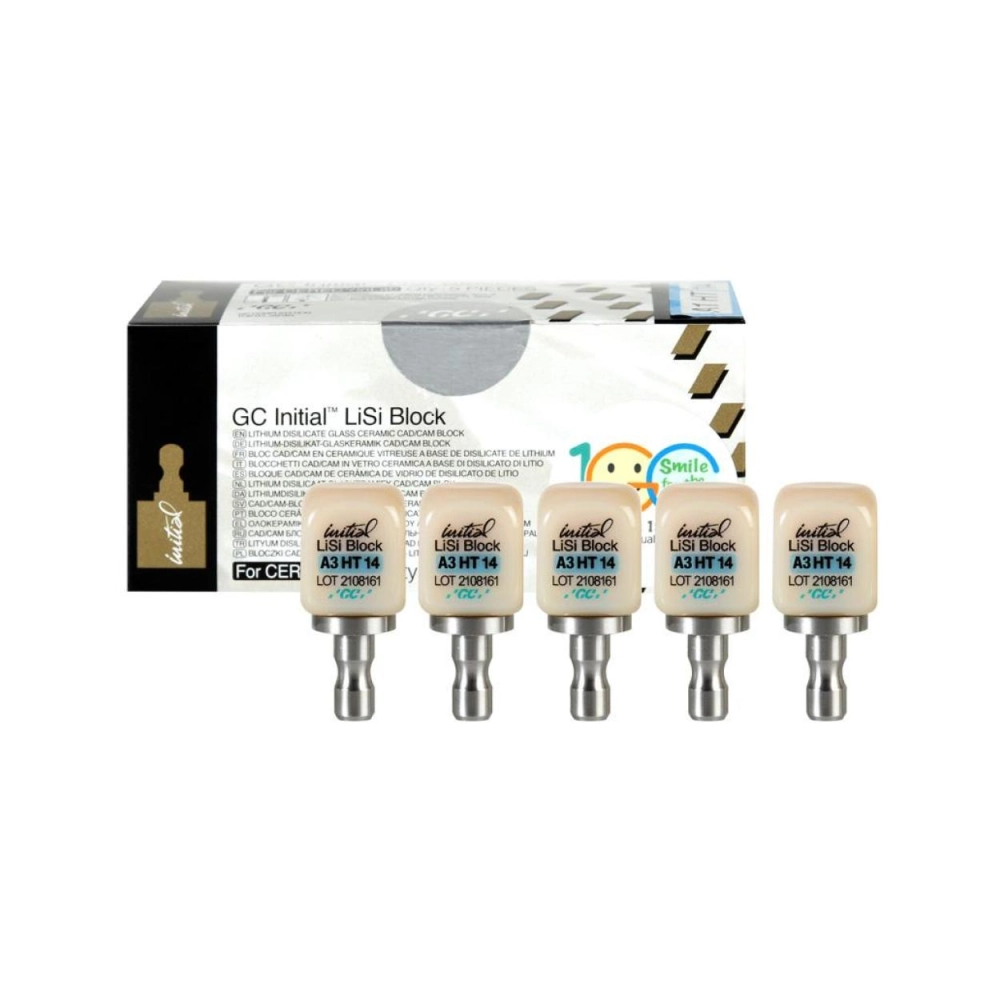 GC Initial LiSi Block CEREC size 14 A3 HT 5 pcs