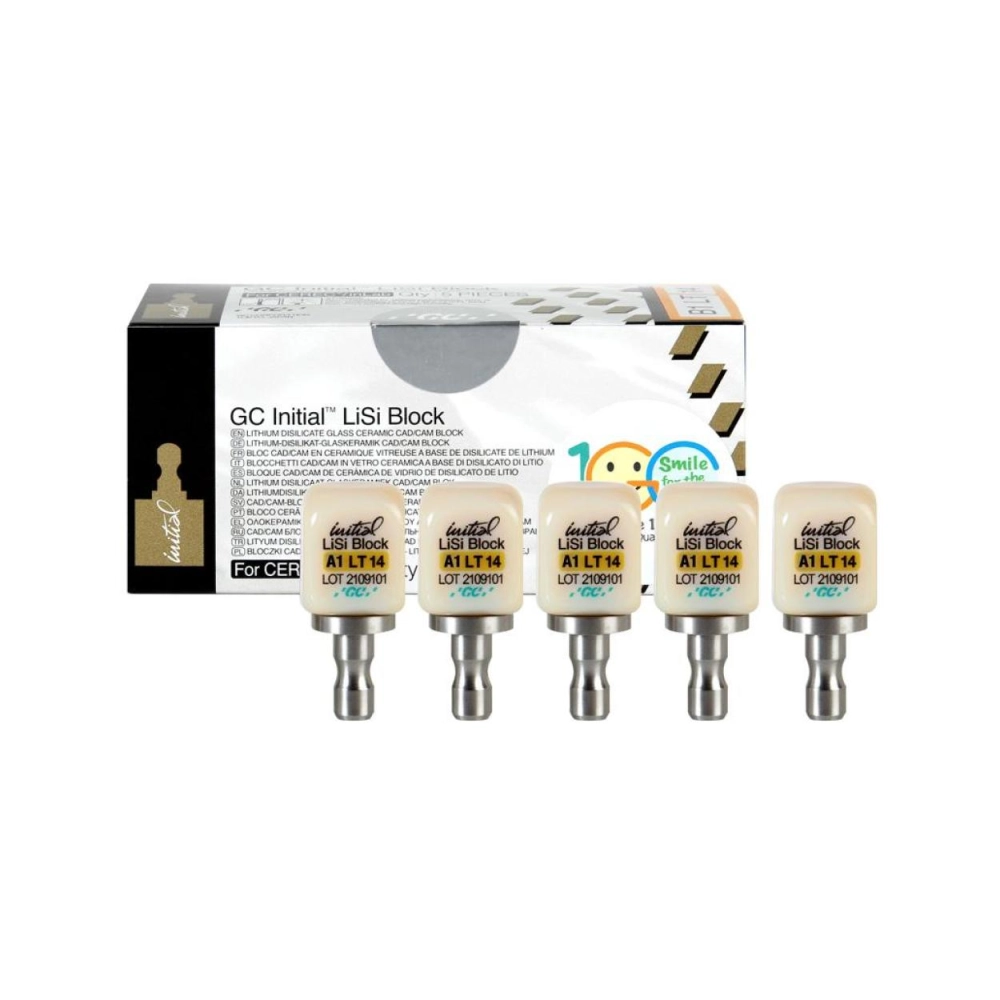 GC Initial LiSi Block CEREC size 14 A1 LT 5 pcs