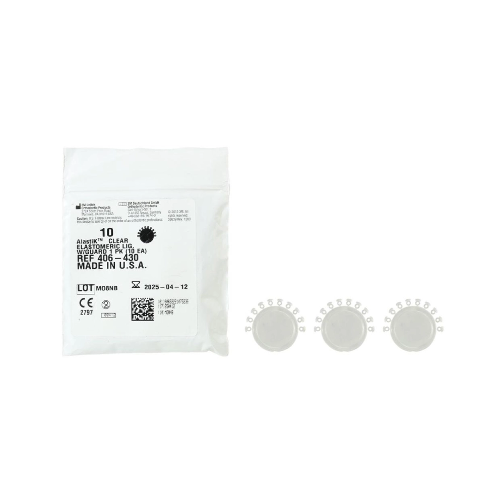 3M Unitek AlastiK Elastomeric Ligature with Guard Clear 10 pcs