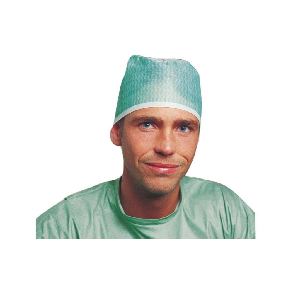 Bonnets Philip vert/blanc 100 pcs