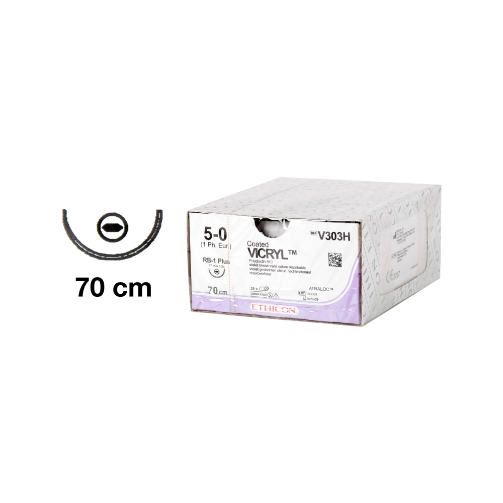Ethicon Vicryl 5-0 ronde 17 mm V303H 36x70 cm