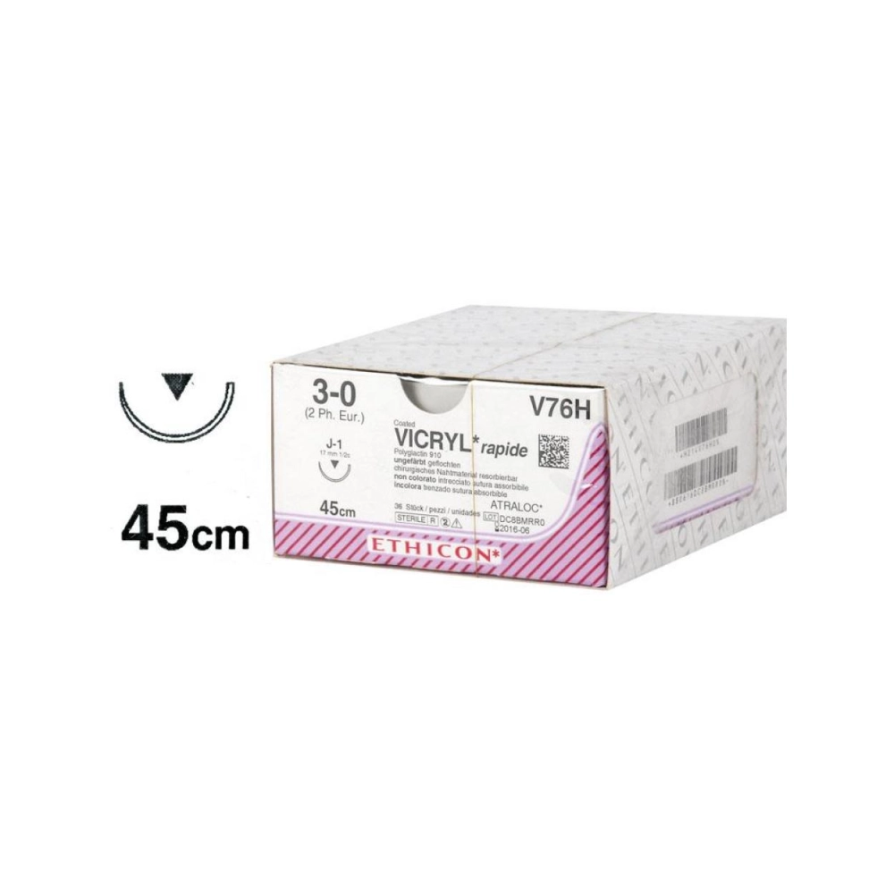 Vicryl Rapide 3-0 17,5 mm V76H 36 pcs