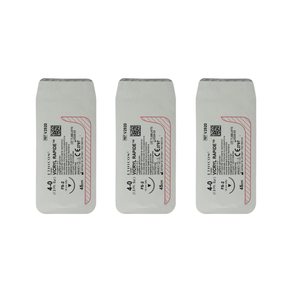 Ethicon Vicryl Rapide 4-0 coupante 18,7 m V2920H 36x45 cm