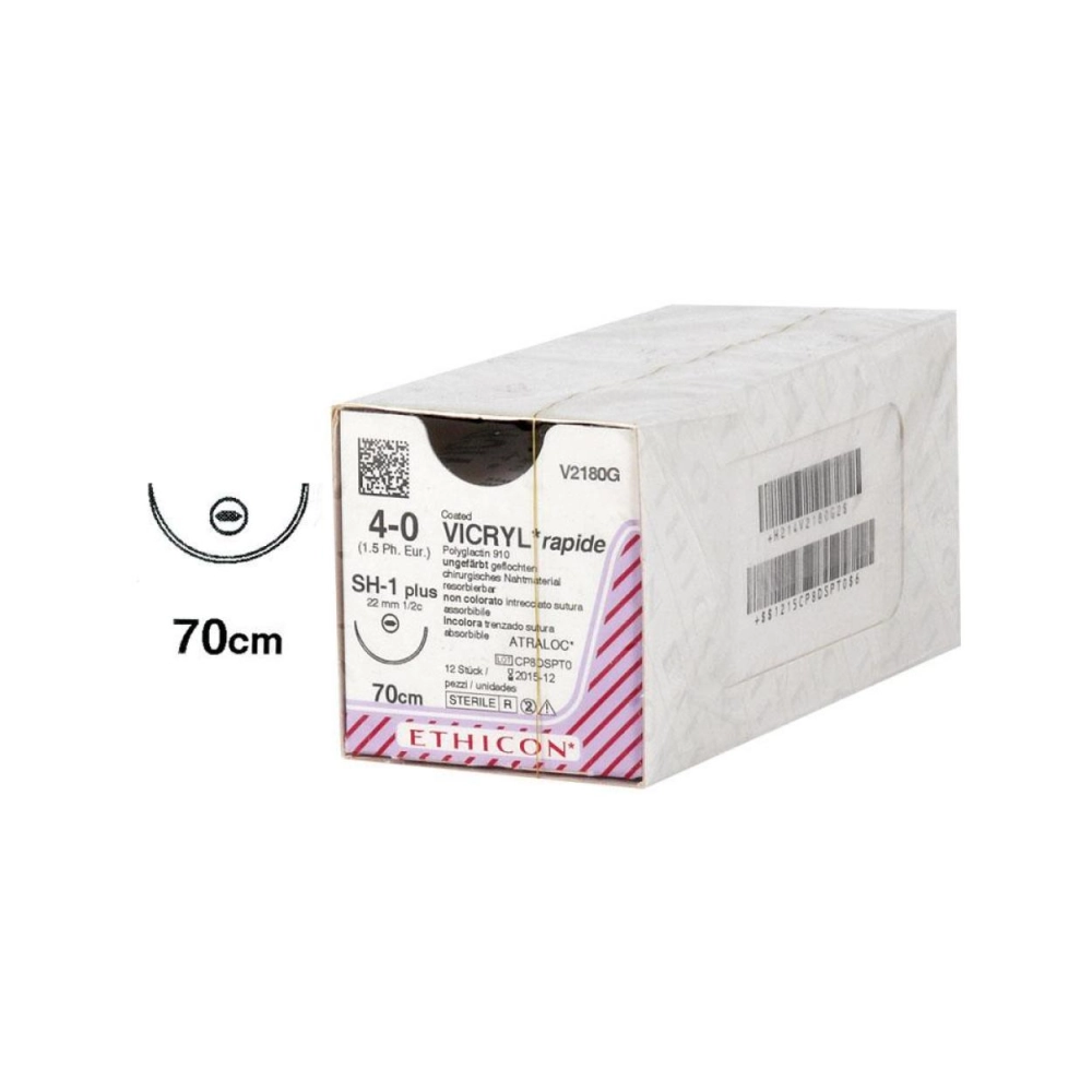 Vicryl Rapide 4-0 22 mm V2180G 12 pcs