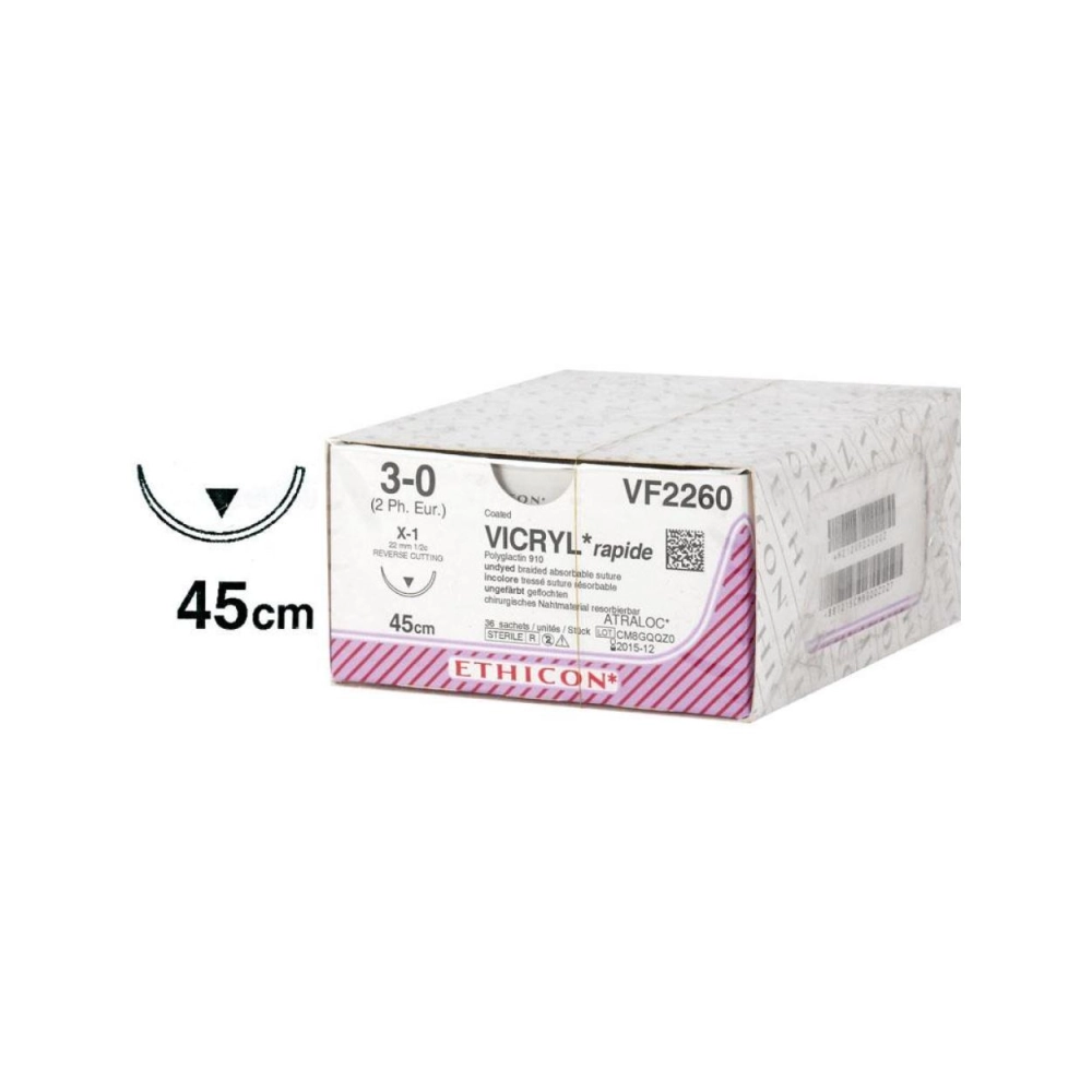 Vicryl Rapide 3-0 22 mm VF2260 36 pcs