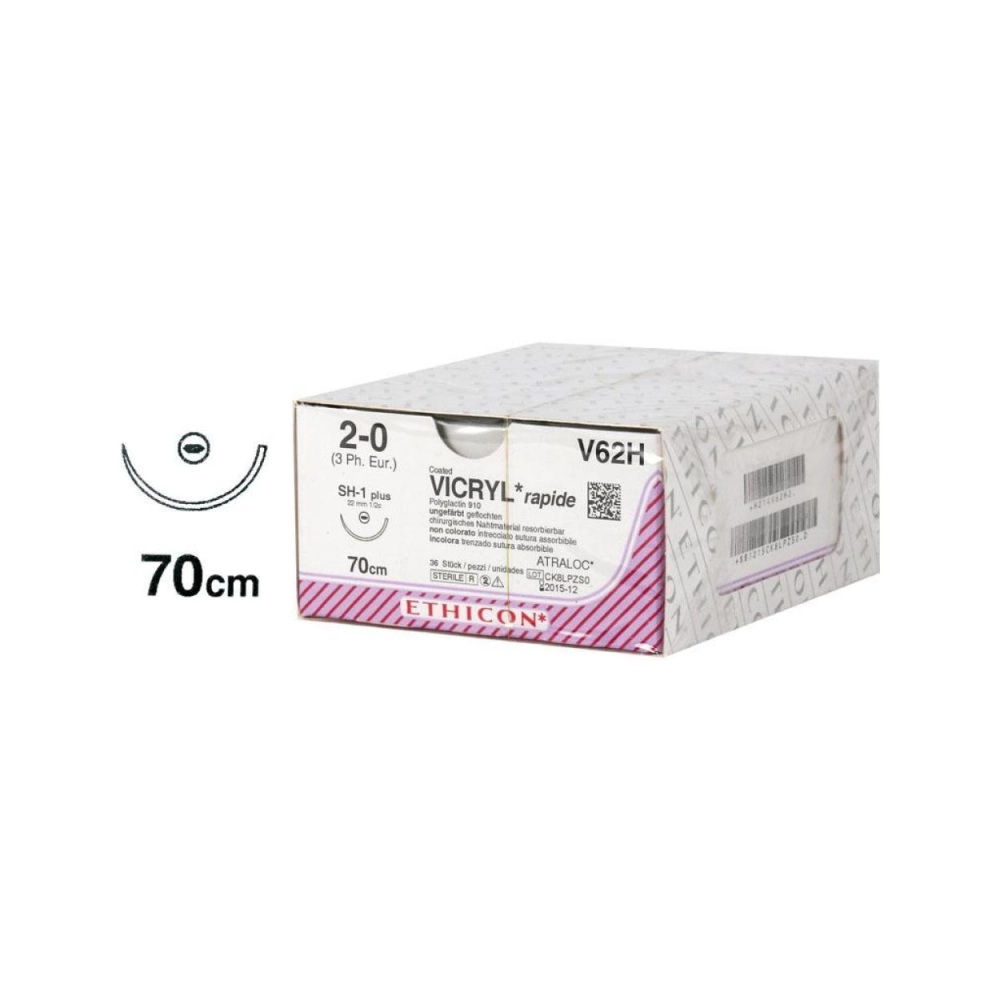 Vicryl Rapide 2-0 22 mm V62H 36 pcs