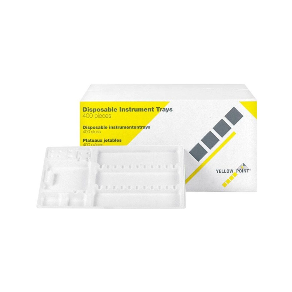 Yellow Point Plateaux pour instruments 18x28 cm blanc