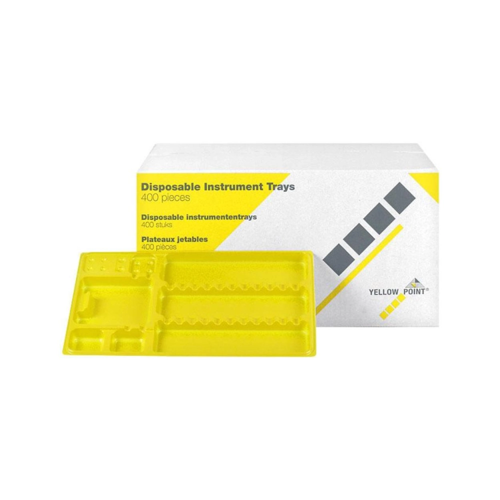Yellow Point Plateaux pour instruments 18x28 cm jaune 400 pcs