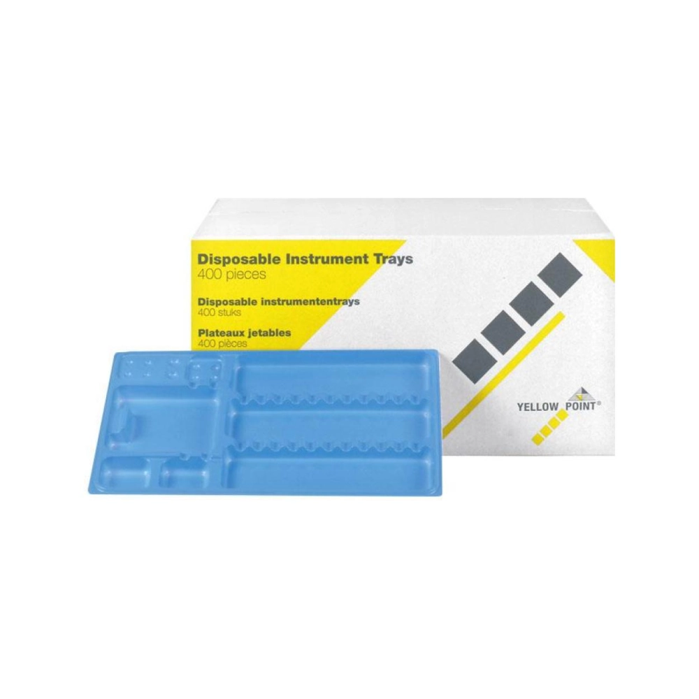 Yellow Point Plateaux pour instruments 18x28 cm bleu clair 400 pcs