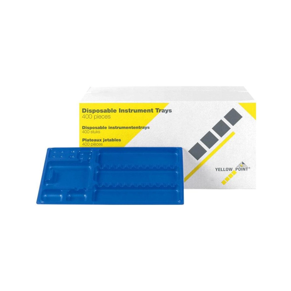 Yellow Point Plateaux pour instruments 18x28 cm bleu foncè 400 pcs