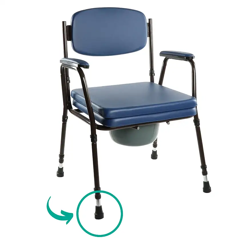 Embouts de chaise WC rembourrés bleus