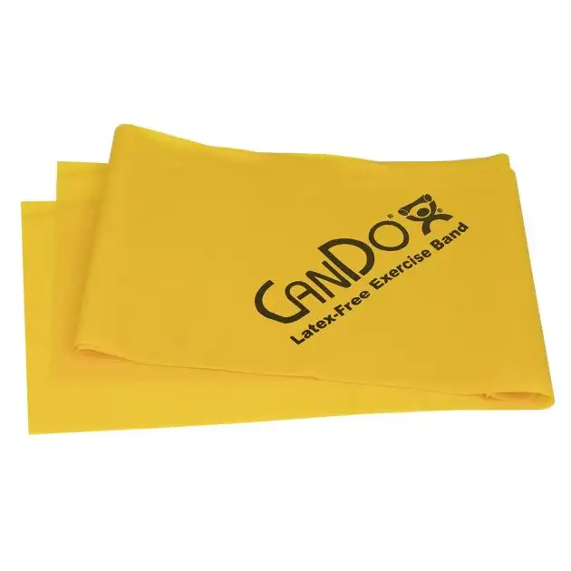 Bande d'exercice prédécoupée sans latex CanDo 120 cm jaune clair