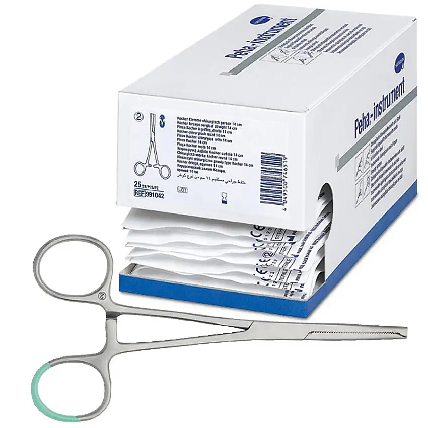 Pince Kocher à griffes droite 14 cm Peha-Instrument (boite de 25)