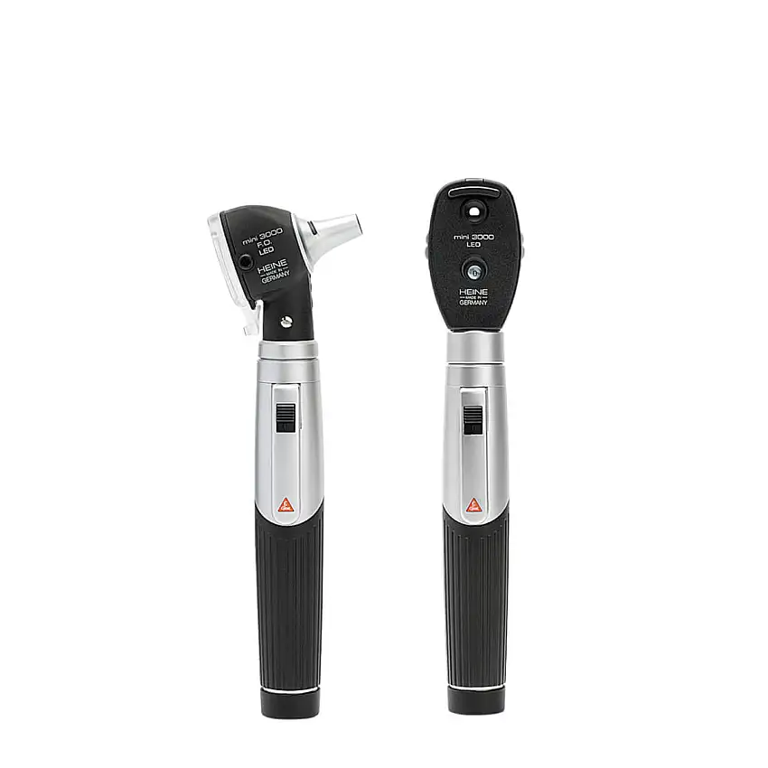 HEINE Optotechnik Kit d’otoscope et ophtalmoscope HEINE mini 3000 2 poignées à piles mini 3000
