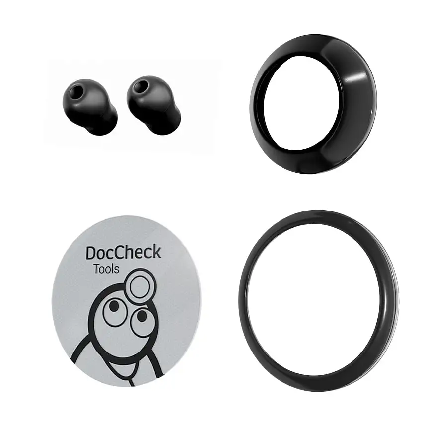 DocCheck Tools Kit de pièces de rechange pour stéthoscope «Lausch» Noir