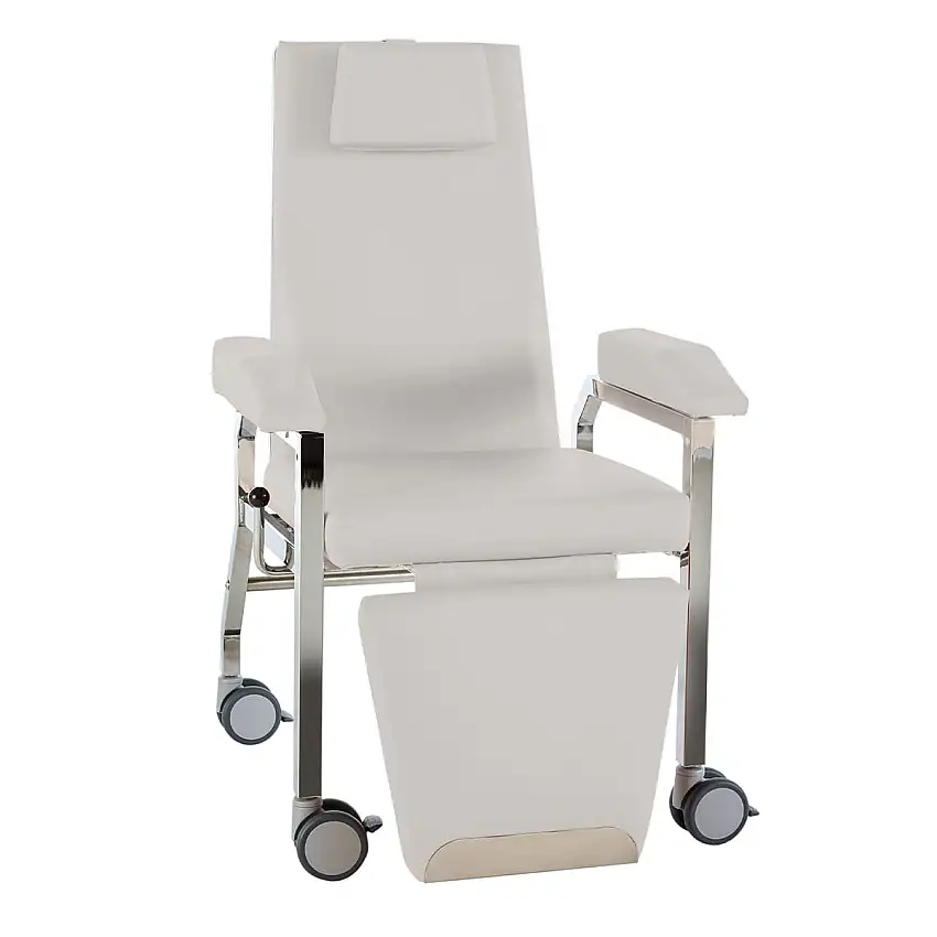 SIMPEX Chaise de prélèvement sanguin Haemo-Flexa Cuneo Mobil Blanc gris