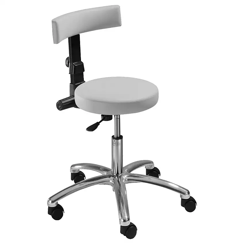 SIMPEX Chaise de laboratoire Sella-Med Manus Work Pour sols durs, Blanc gris