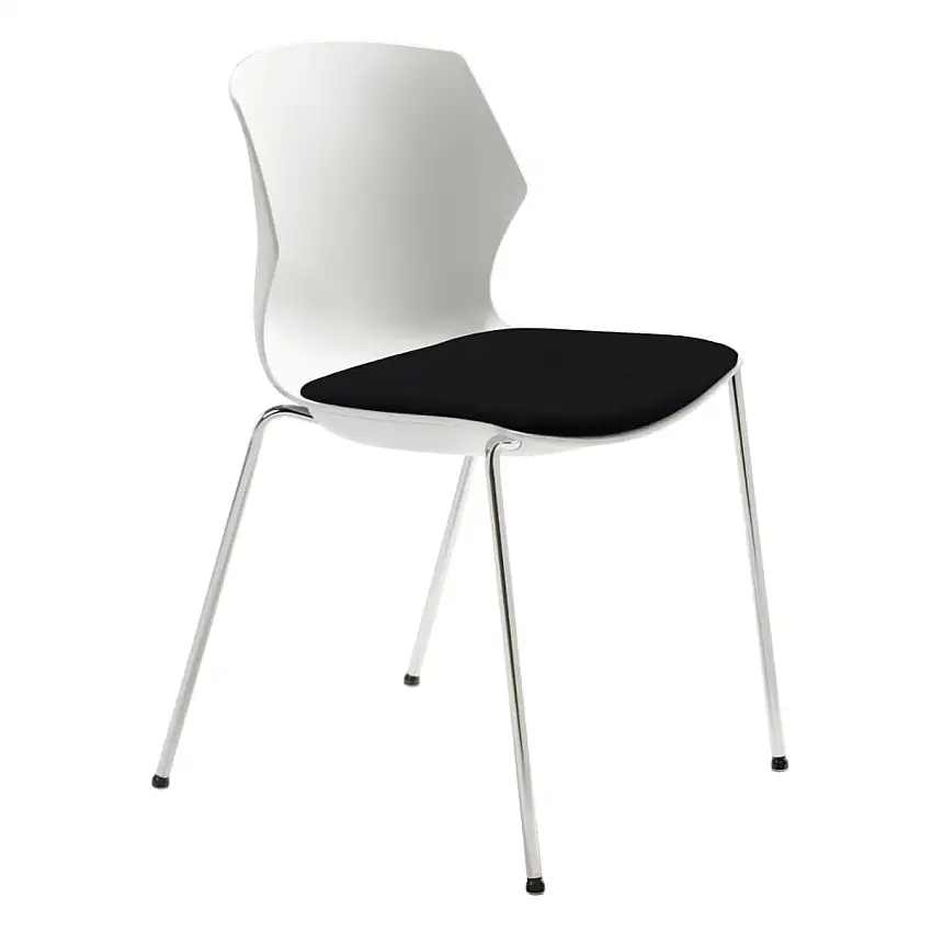 Mayer Kit de deux chaises empilables myPrimo Sans accoudoirs, Noir brillant