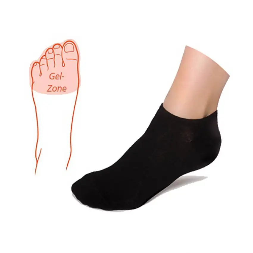 PodoSolution Chaussettes avec zone de gel intégrée pour les orteils Noir, 35/38