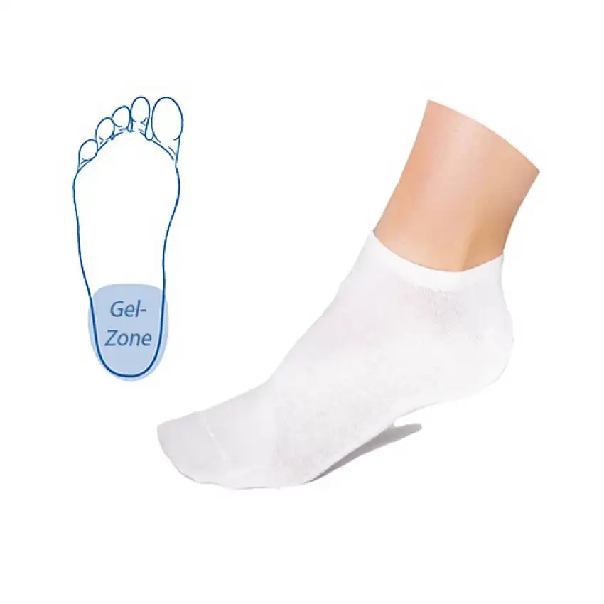 PodoSolution Chaussettes avec zone de gel intégrée au talon 35/38, Blanc