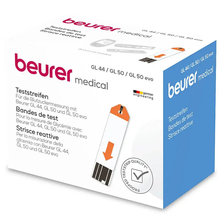 Beurer Bandelettes de test de glycémie 50 pièces (2 x 25)