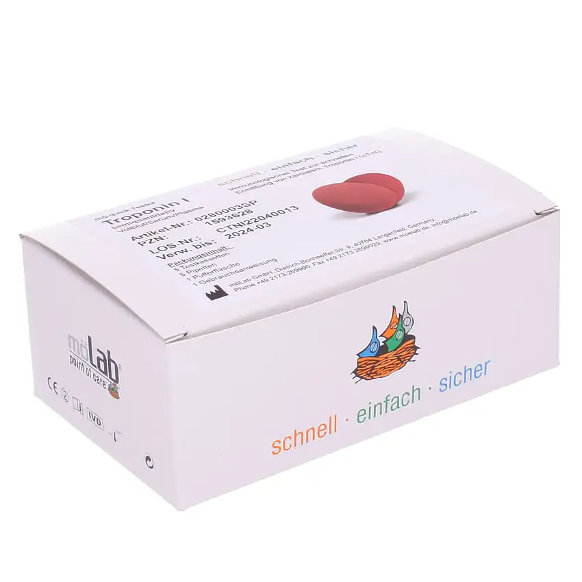 möLab Test de troponine I semi-quantitatif 5 pièces