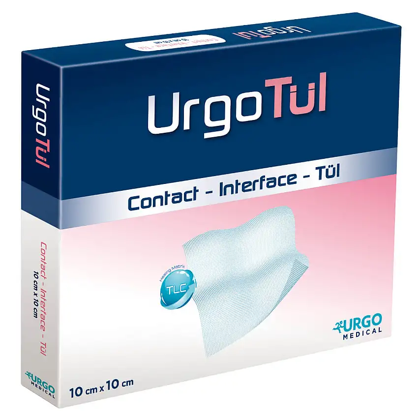 URGO UrgoTül gaze médicale avec matrice TLC 5 x 5 cm, 10 pièces