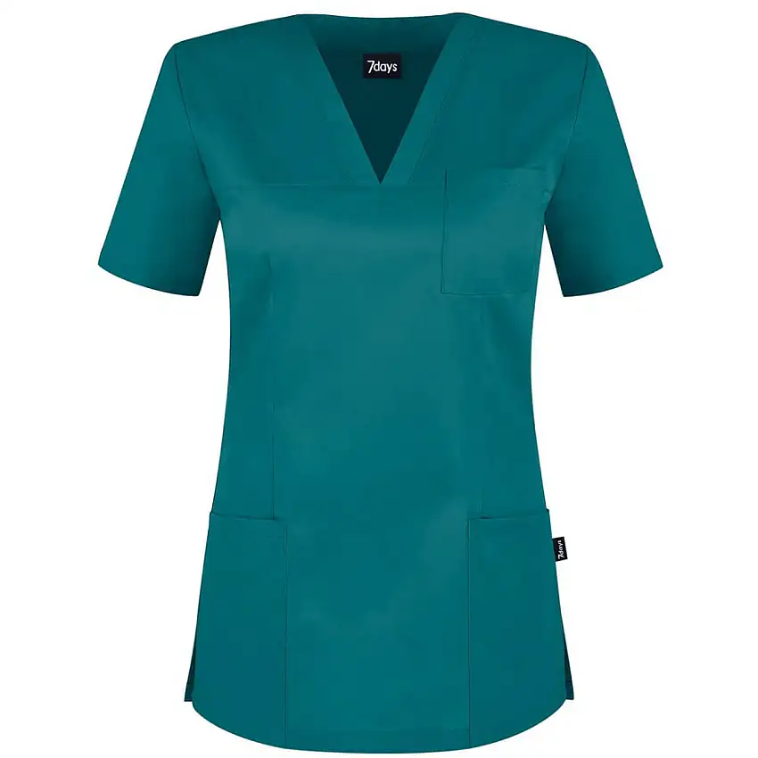 7days Tunique médicale à col V pour femme Roma M, Vert opale