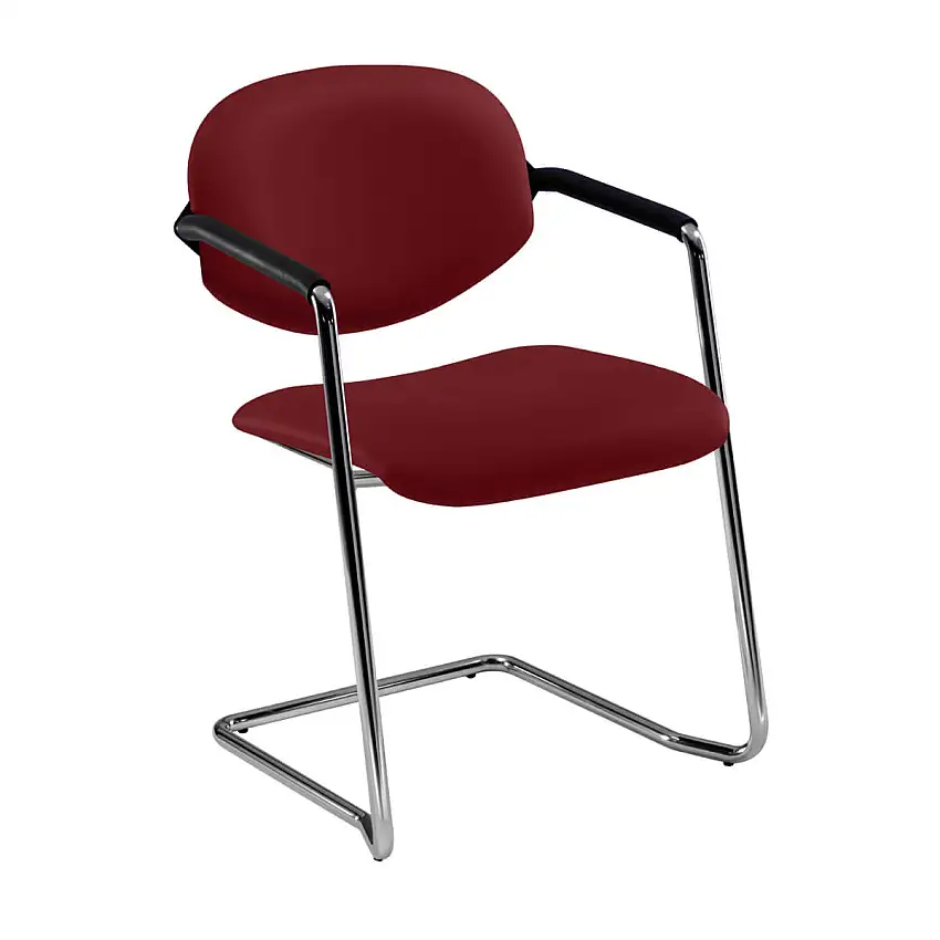 SIMPEX Chaise cantilever avec accoudoirs ALEXA Pourpre