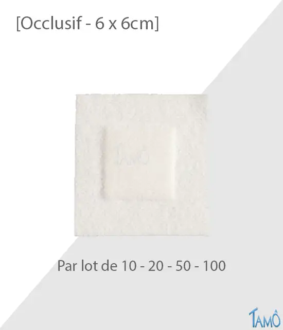 100 PANSEMENTS OCCLUSIFS NON TISSES HYPOALLERGENIQUES - 6cm x 6cm