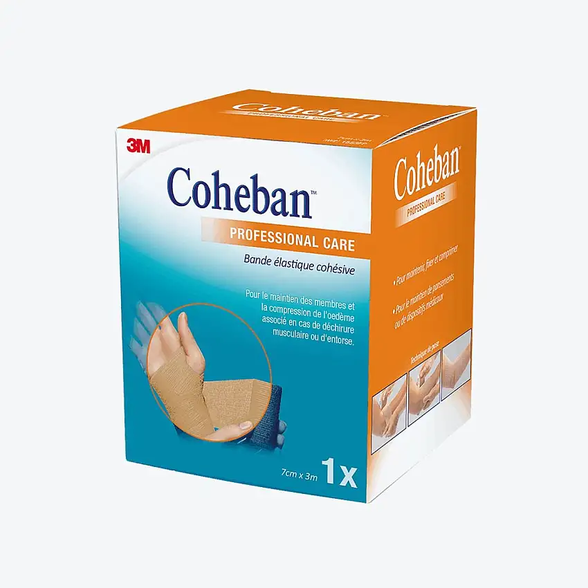 Bande de contention cohésive - 7 cm x 3 m - Coheban - 3M