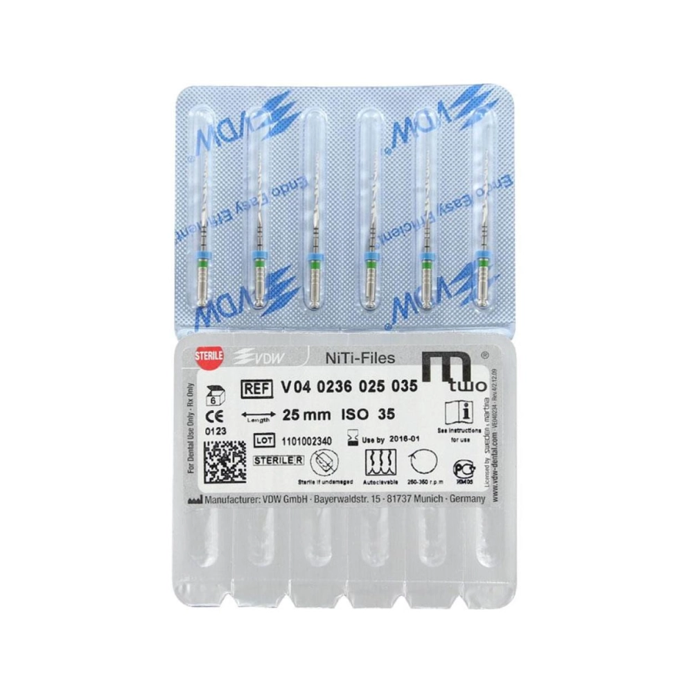 VDW Mtwo NiTi file .06 CA 25 mm no.35 (W16) 6 pcs