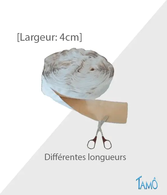 Pansement rouleau tissé coton 4 cm