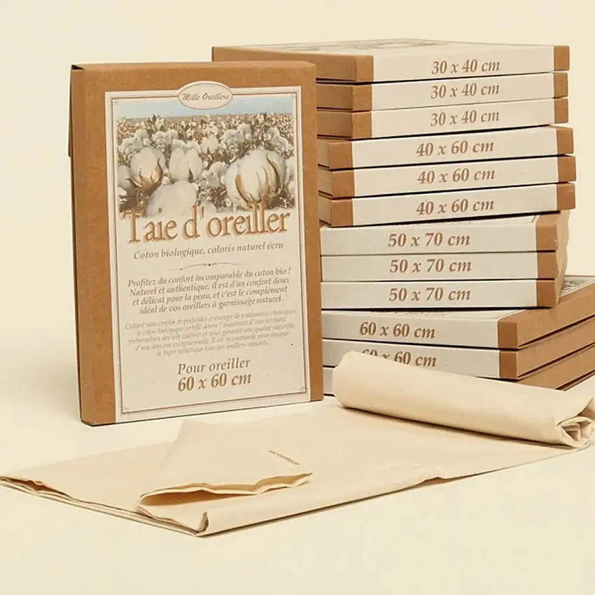 Taie d'oreiller 40 x 60 cm - Coton Bio - Mille Oreillers