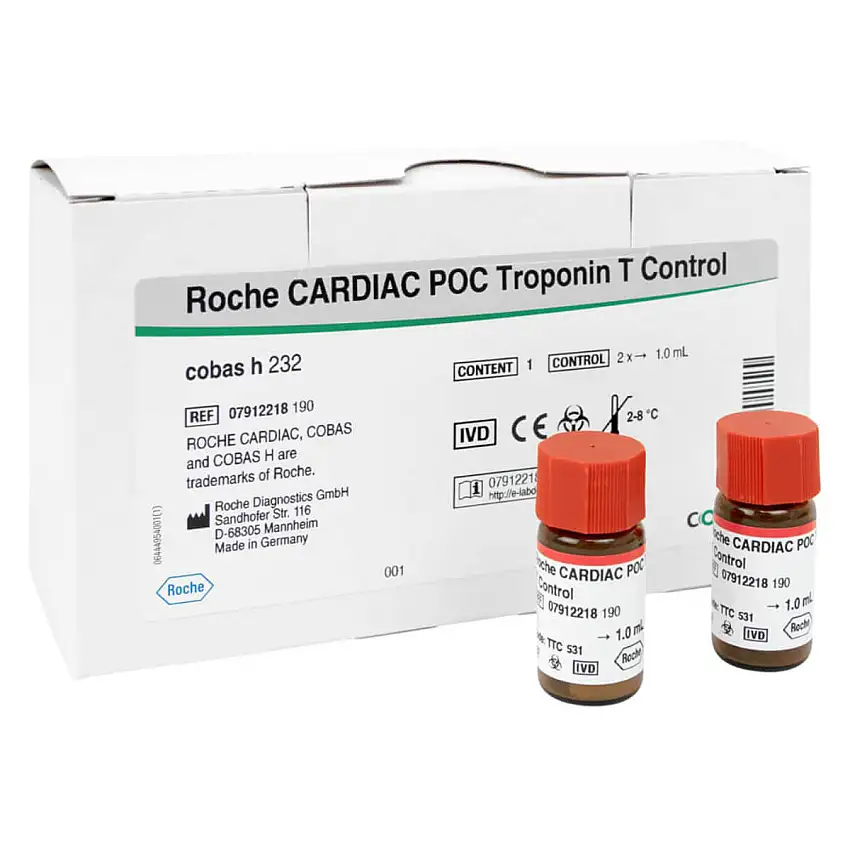 Roche Solutions de contrôle CARDIAC Control pour cobas h 232 CARDIAC POC Troponin T Control