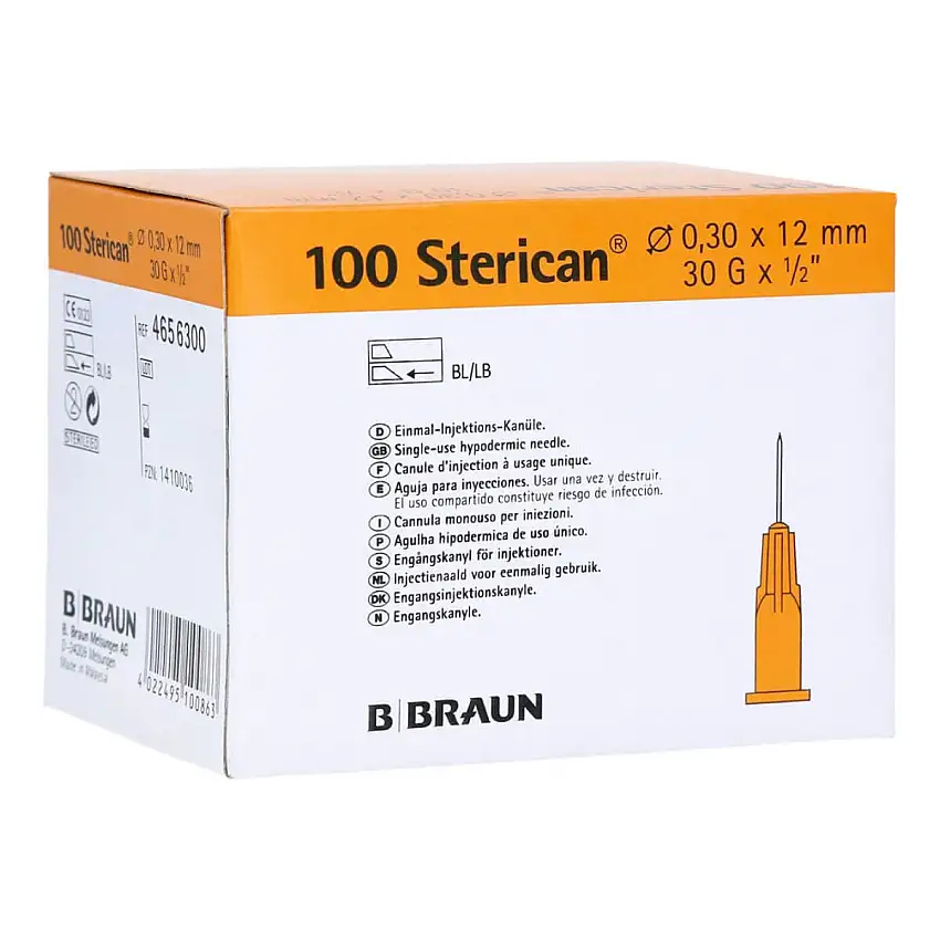 B. Braun Aiguille à insuline Sterican G 30 x 1/2", jaune