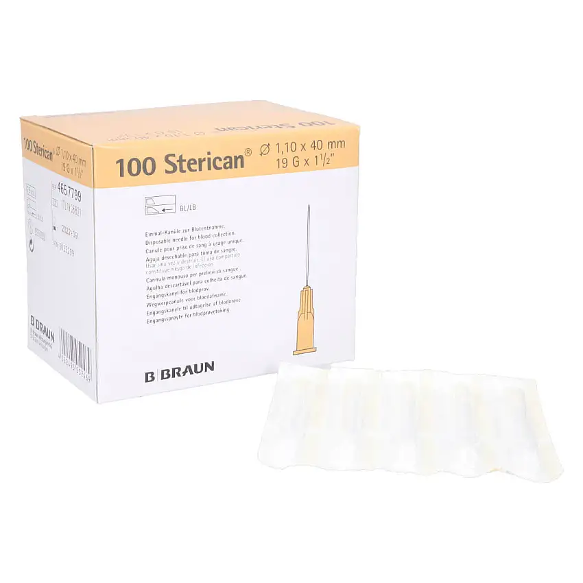 B. Braun Aiguilles pour prise de sang Sterican G 19 x 1 1/2", ivoire