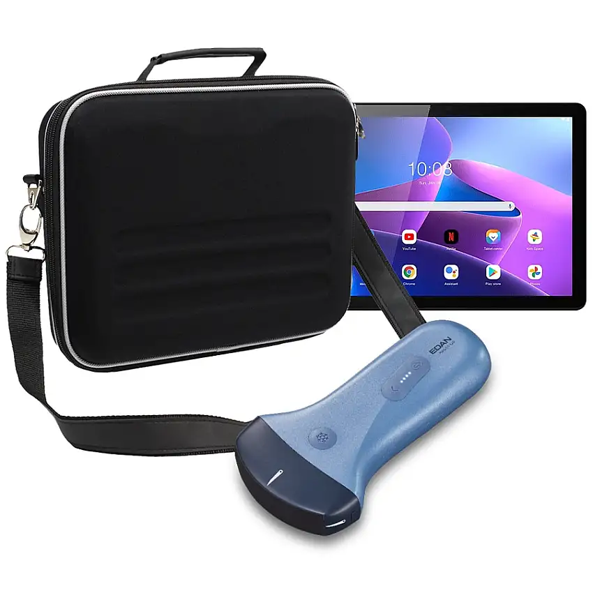 Echographe couleur portable convexe Edan Nano + tablette Android + sacoche